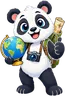 Panda with globe — TerraTally logo