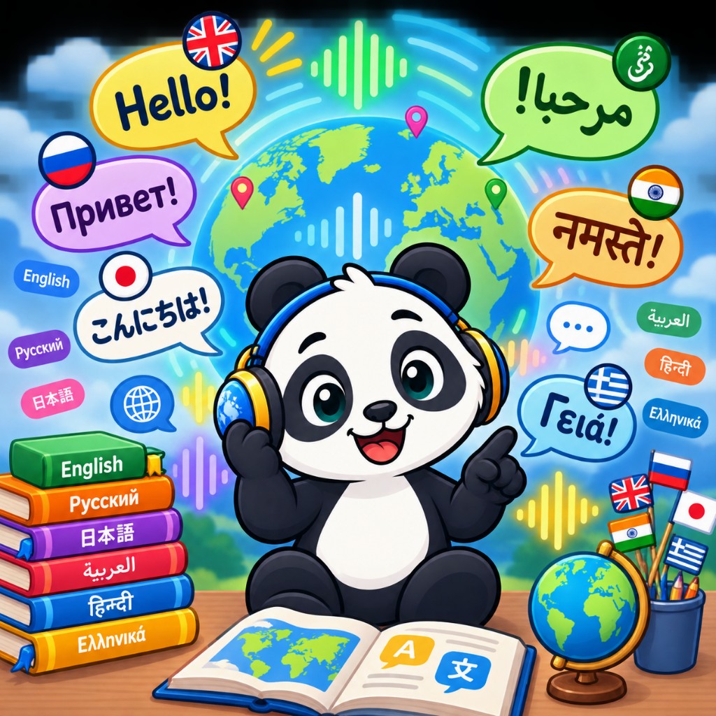 Panda illustration for Language Link