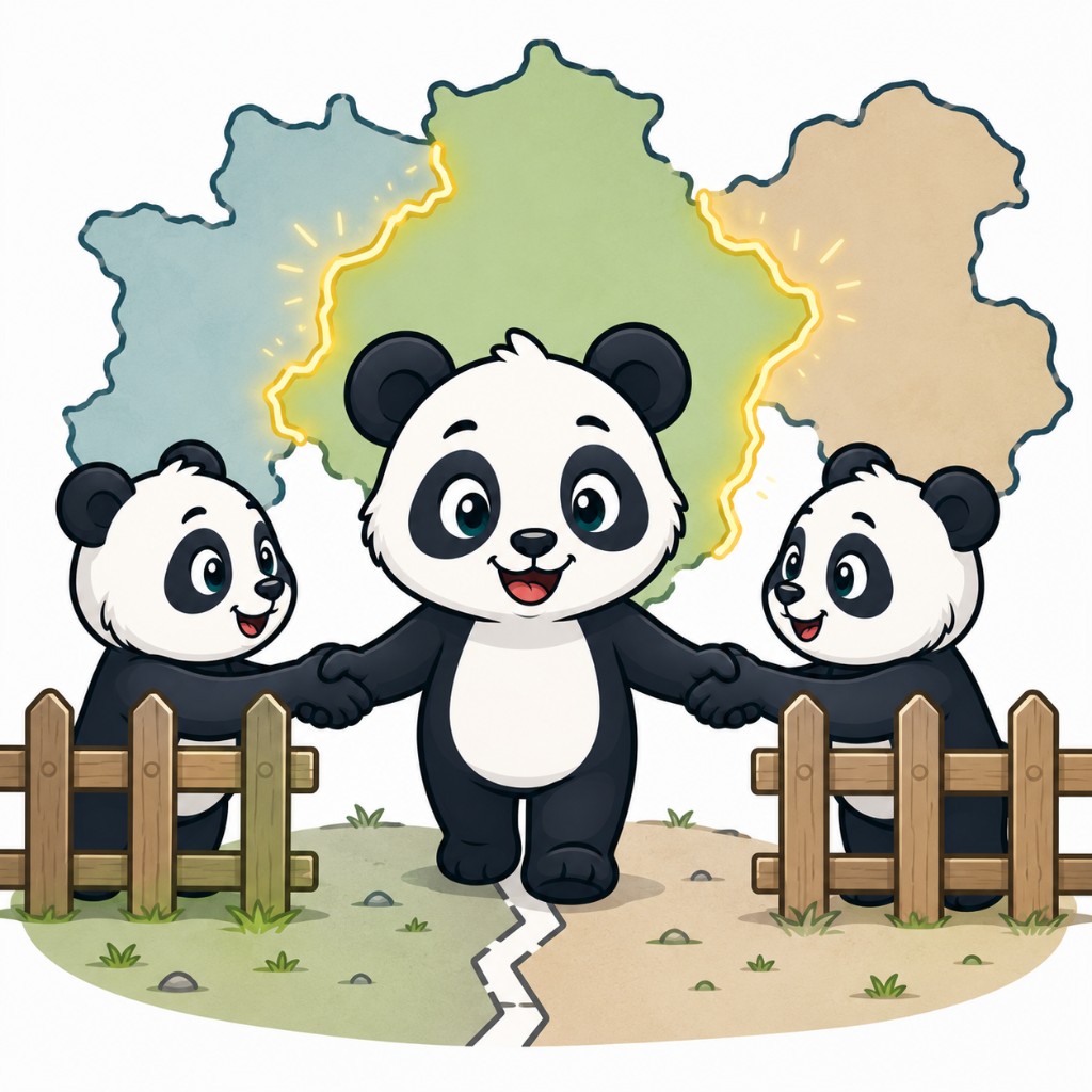 Panda illustration for Border Buddies
