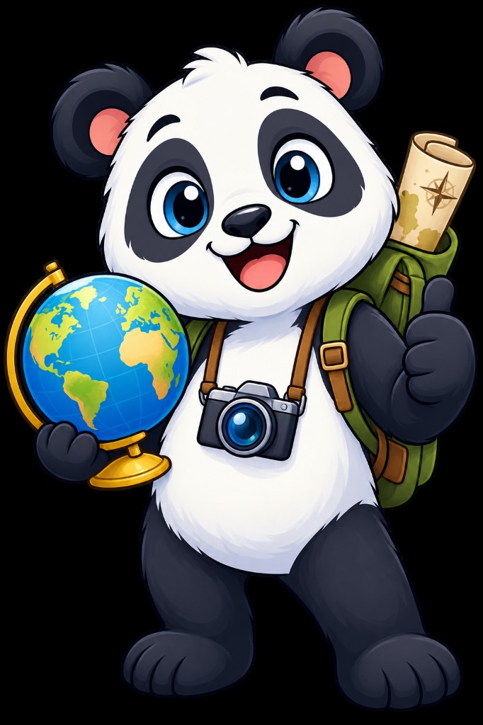 Panda illustration for Country Trivia